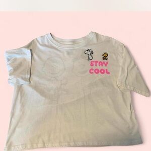 White Peanuts x Snoopy 'Stay Cool' T-Shirt